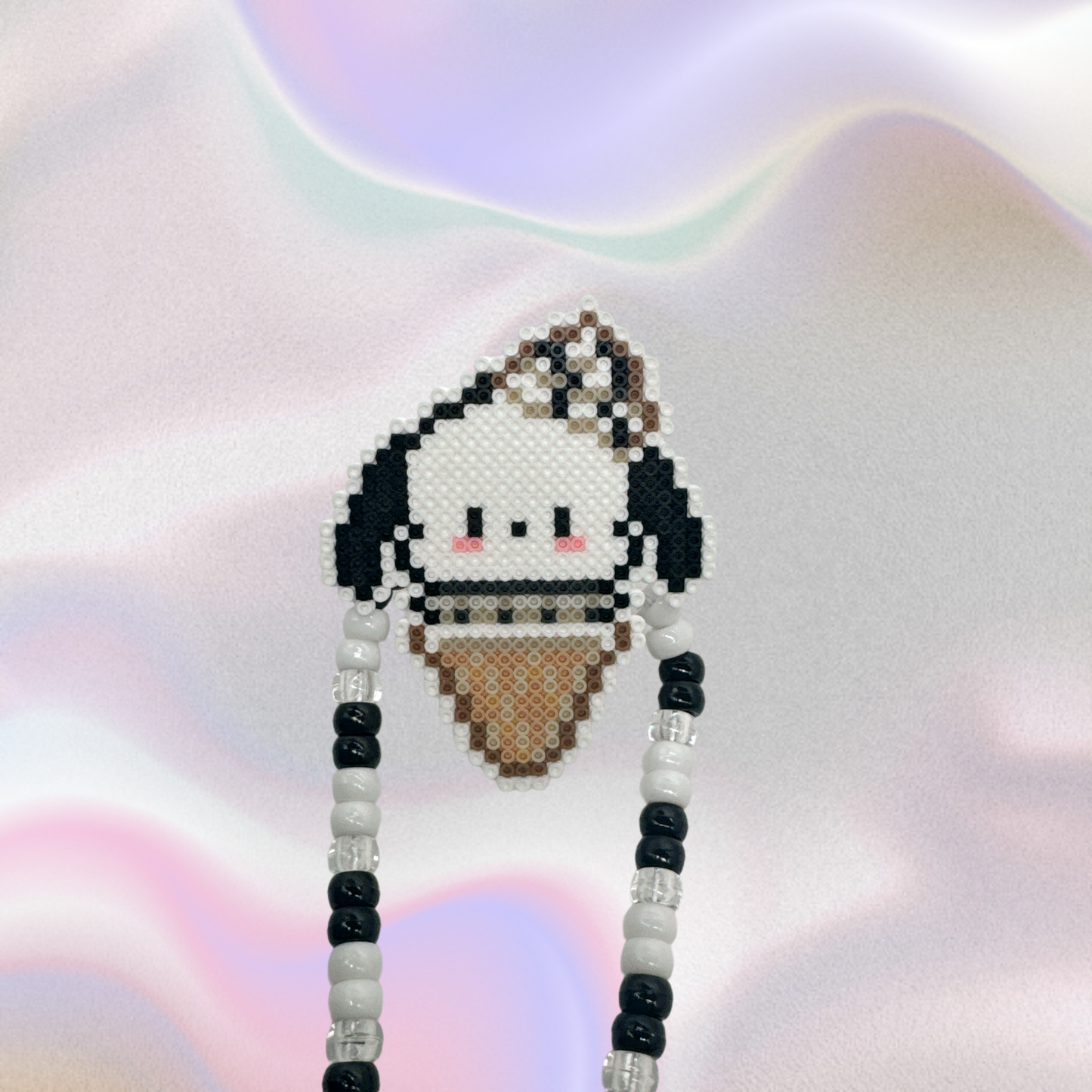 Pochacco Perler Led Pacifier Necklace