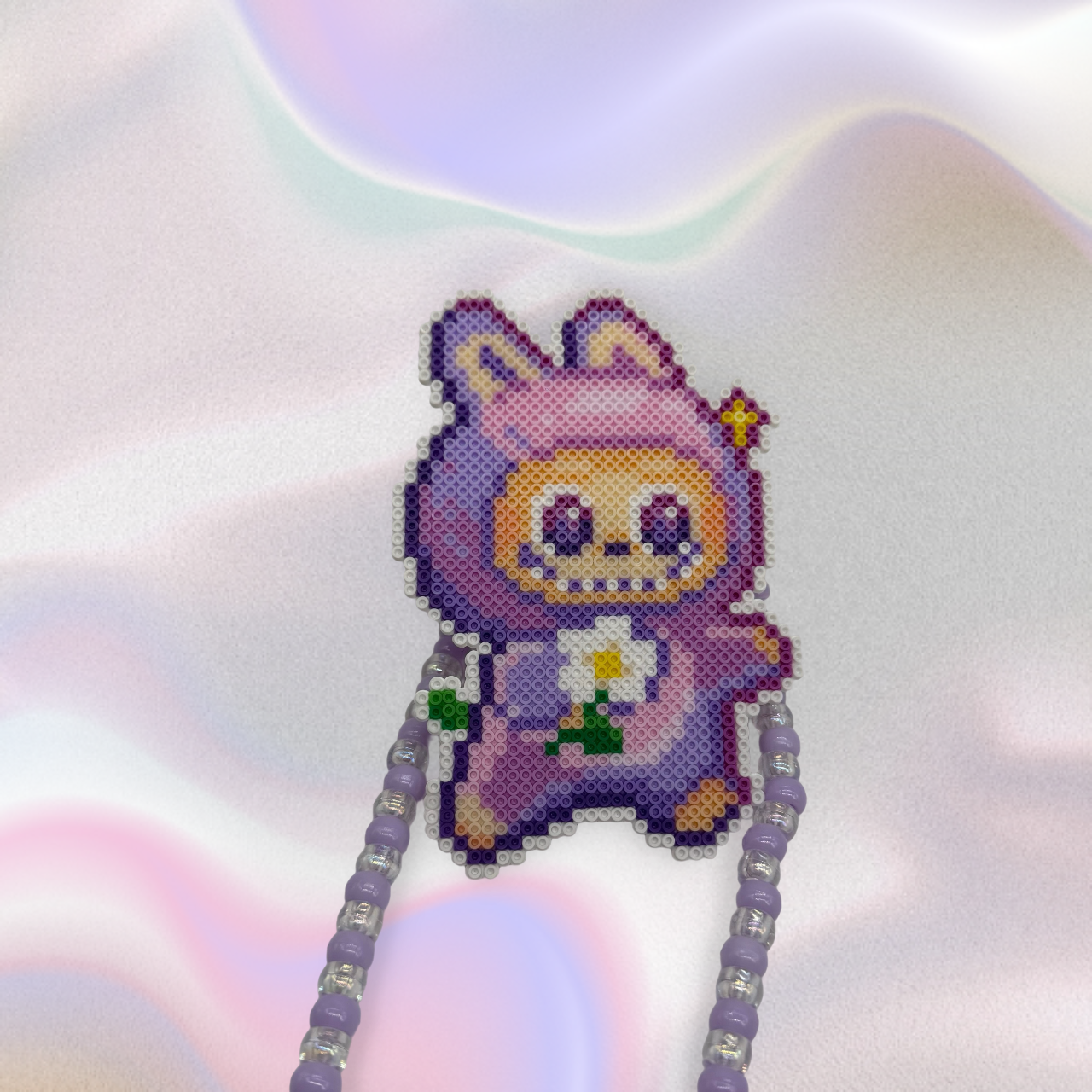 Labubu Perler Led Pacifier Necklace