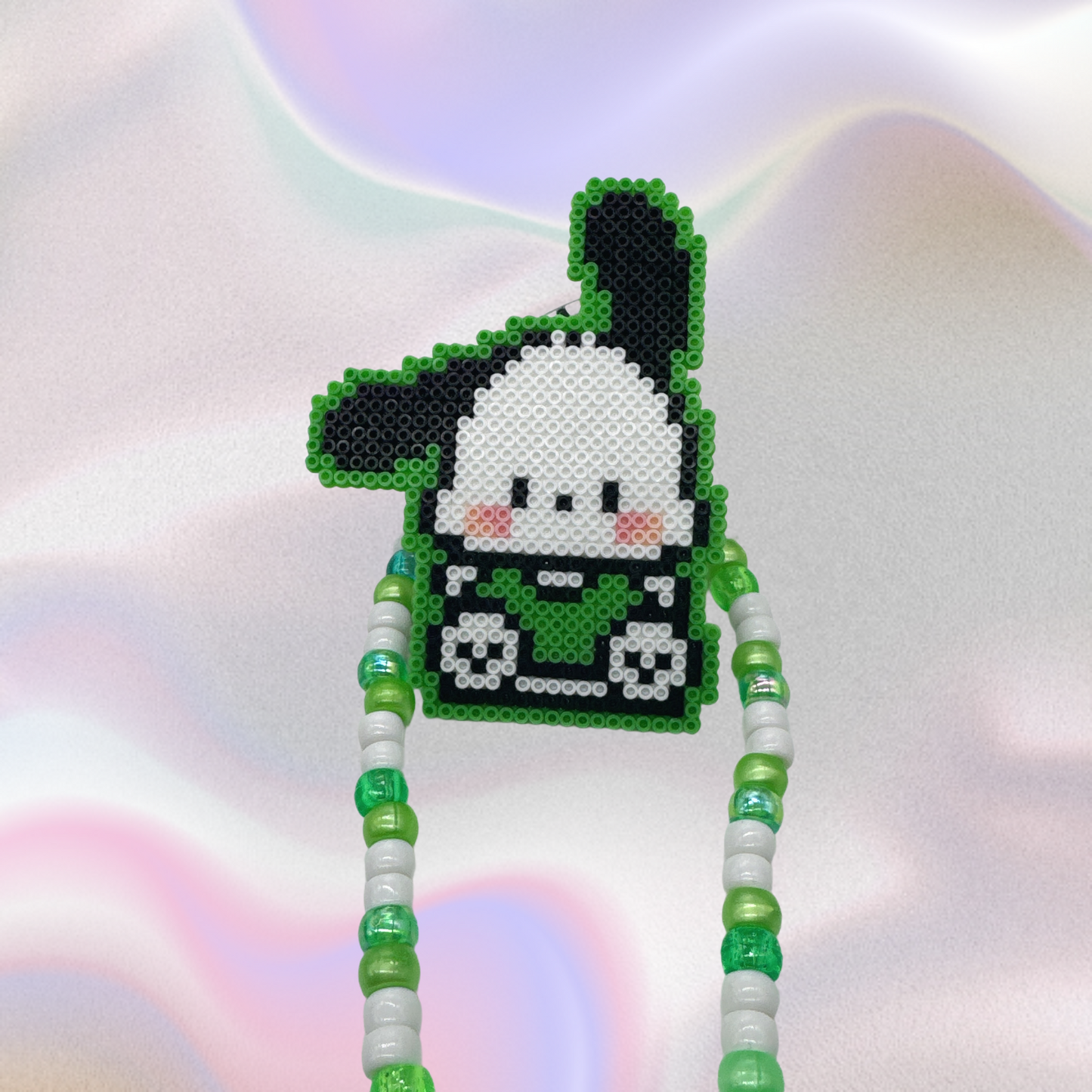 Pochacco Perler Led Pacifier Necklace