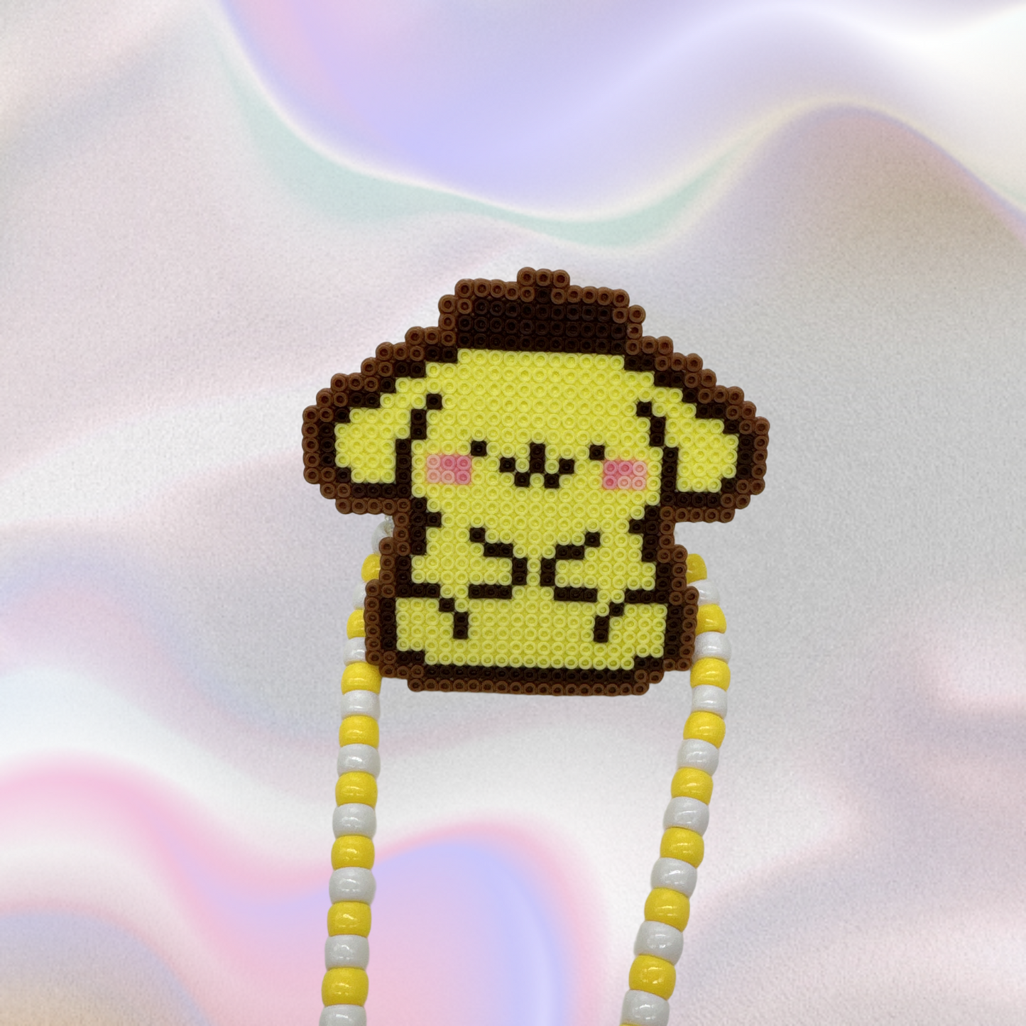 Pompom Purin Perler Led Pacifier Necklace