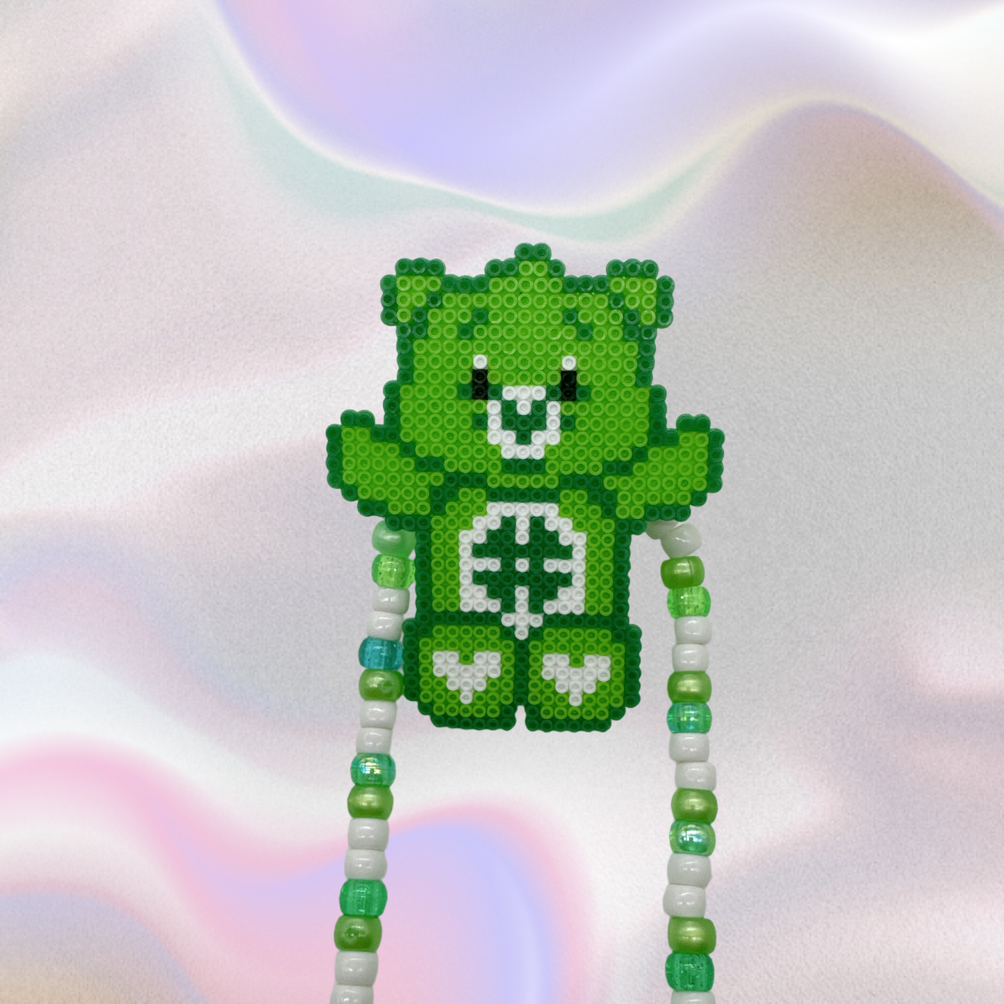 Carebear Perler Led Pacifier Necklace