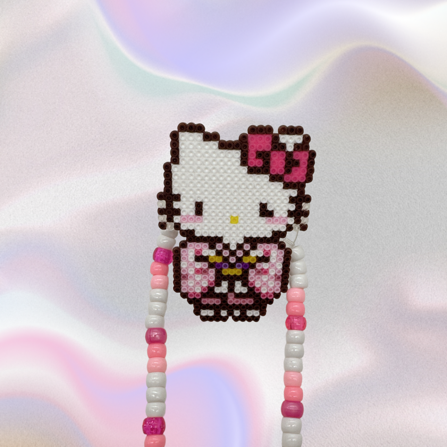 Hellokitty Perler Led Pacifier Necklace