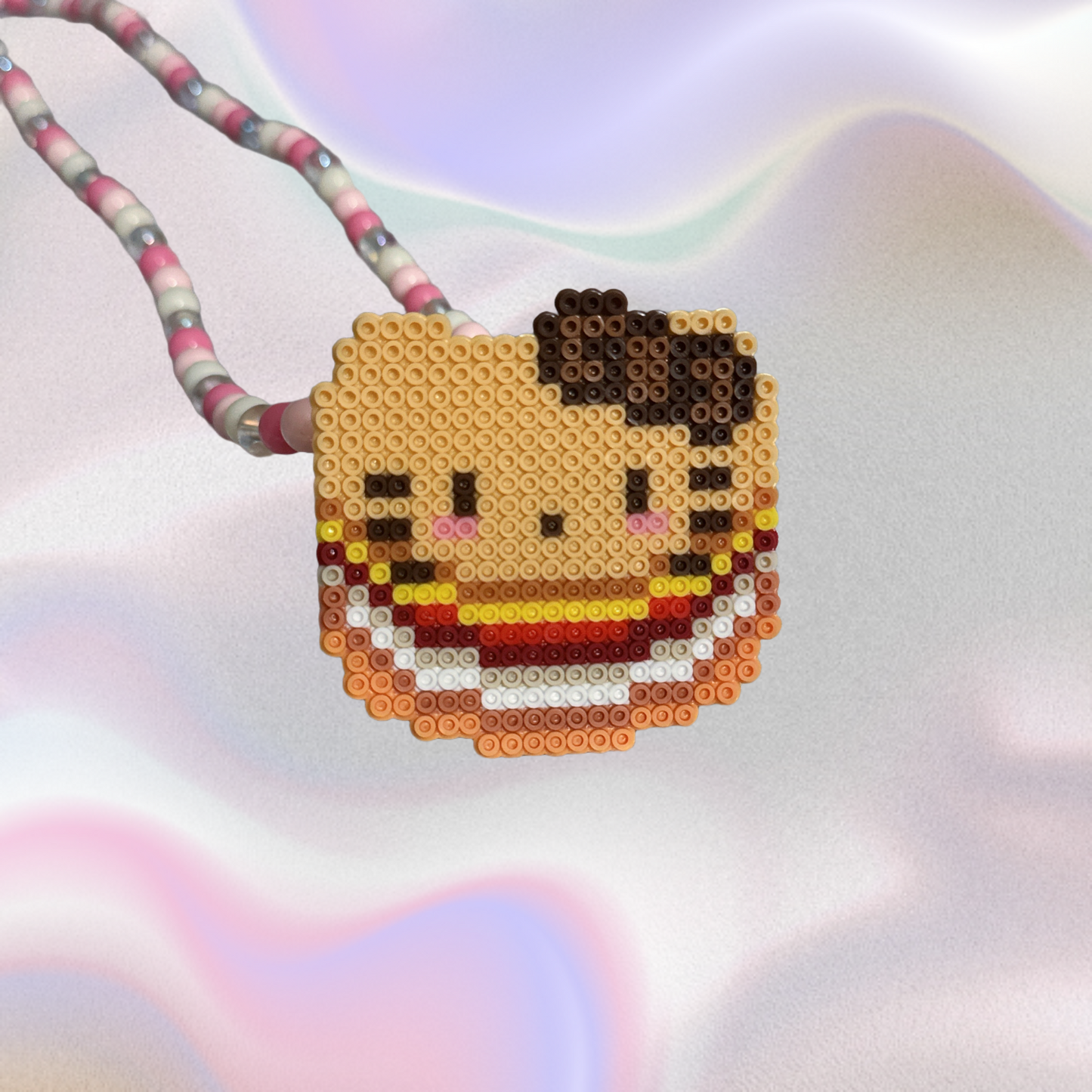 Hellokitty Perler Led Pacifier Necklace|Beaded Jewelry Rave Outfit EDM Festivals