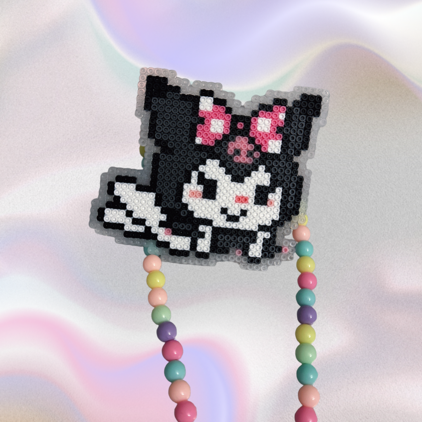 Kuromi Perler Led Pacifier Necklace|Beaded Jewelry Rave Outfit EDM Festivals