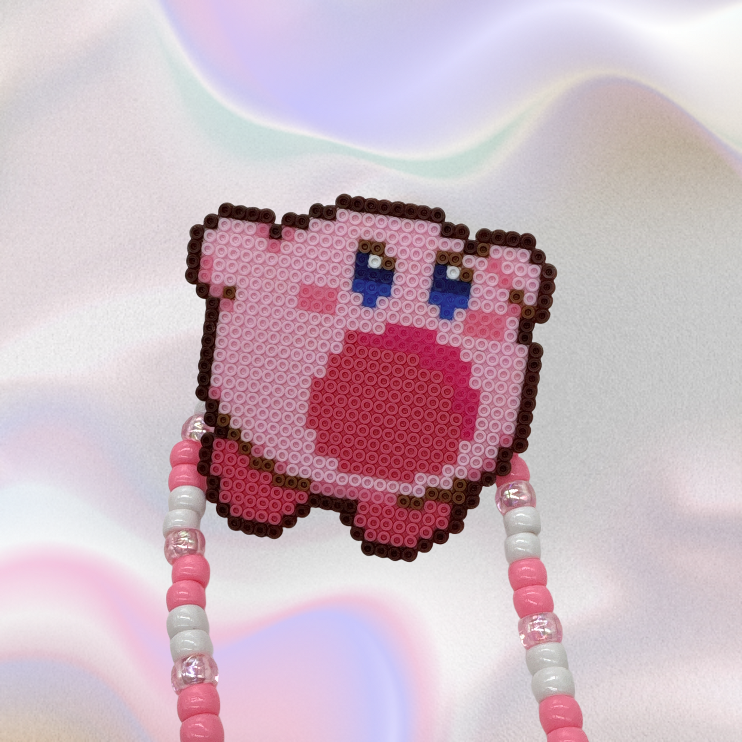 Kirby Perler Led Pacifier Necklace|Beaded Jewelry Rave Outfit EDM Festivals