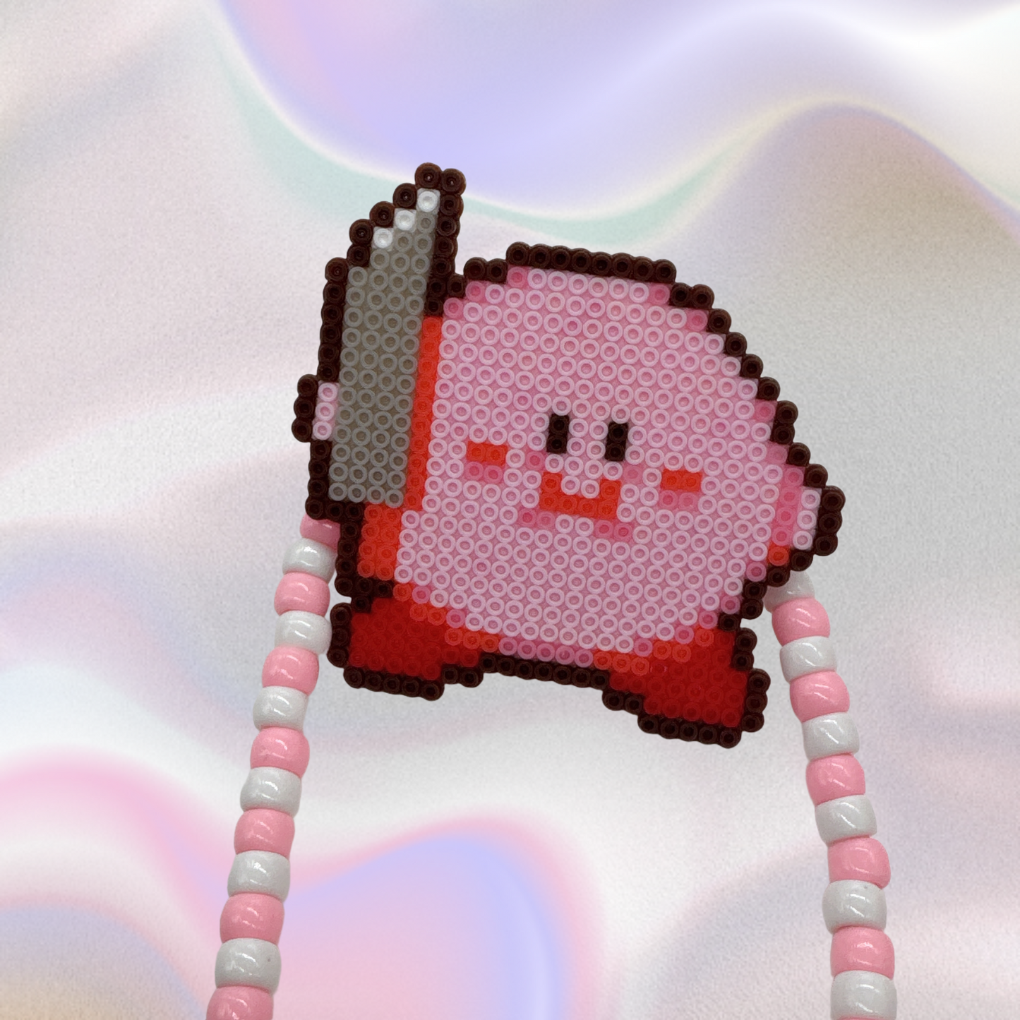 Kirby Perler Led Pacifier Necklace|Beaded Jewelry Rave Outfit EDM Festivals