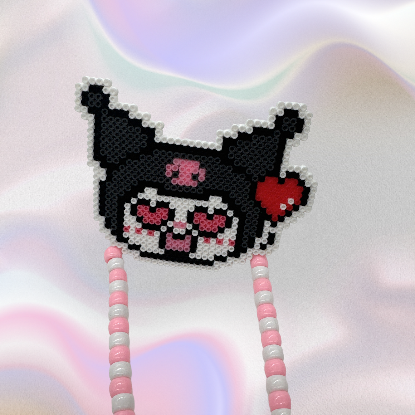 Kuromi Perler Led Pacifier Necklace|Beaded Jewelry Rave Outfit EDM Festivals