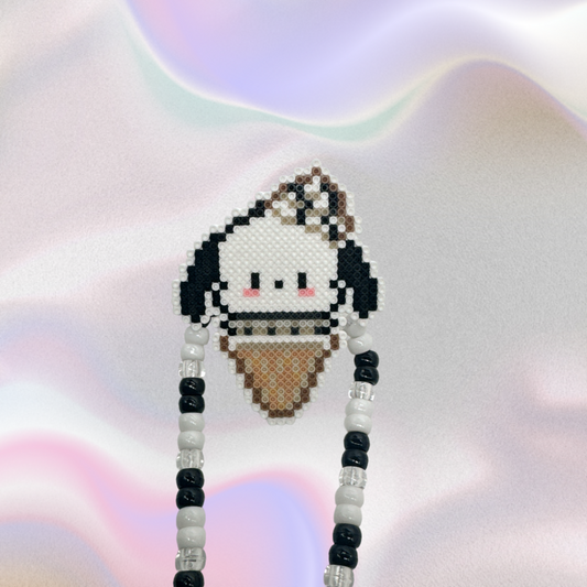 Pochacco Perler Led Pacifier Necklace