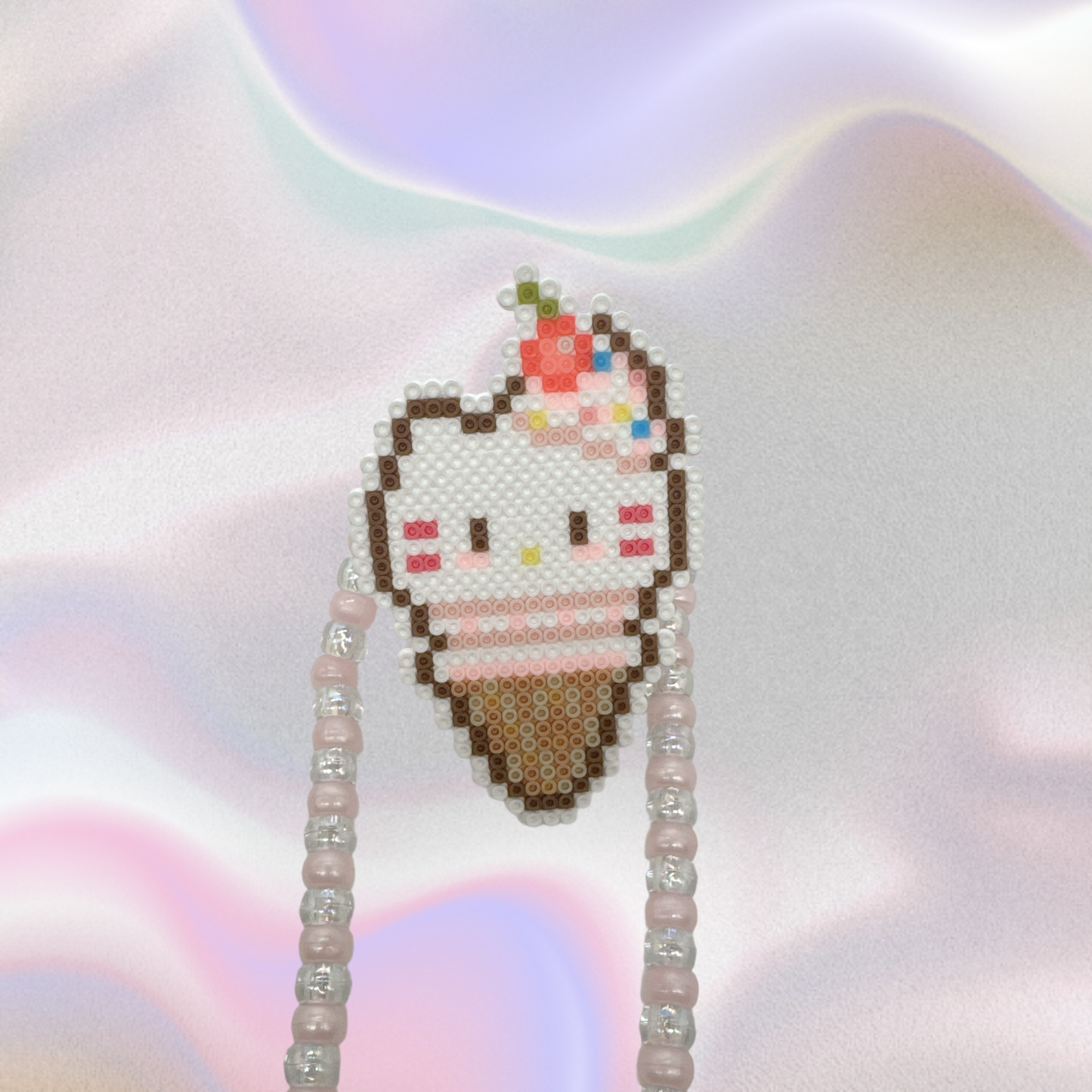 Hellokitty Perler Led Pacifier Necklace