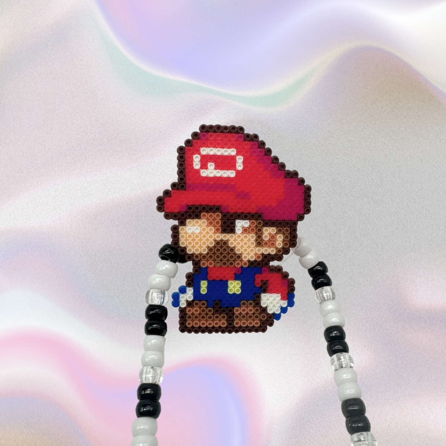 Mario&Yoshi Perler Led Pacifier Necklace