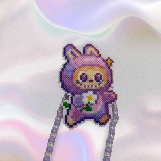 Labubu Perler Led Pacifier Necklace
