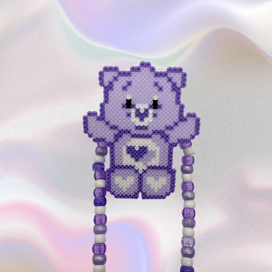 Carebear Perler Led Pacifier Necklace