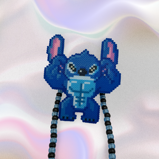 Stitch Perler Led Pacifier Necklace