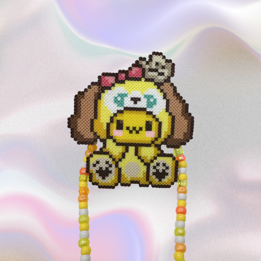 Pompom Purin Perler Led Pacifier Necklace