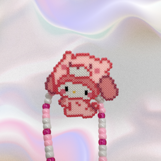 My Melody Perler Led Pacifier Necklace
