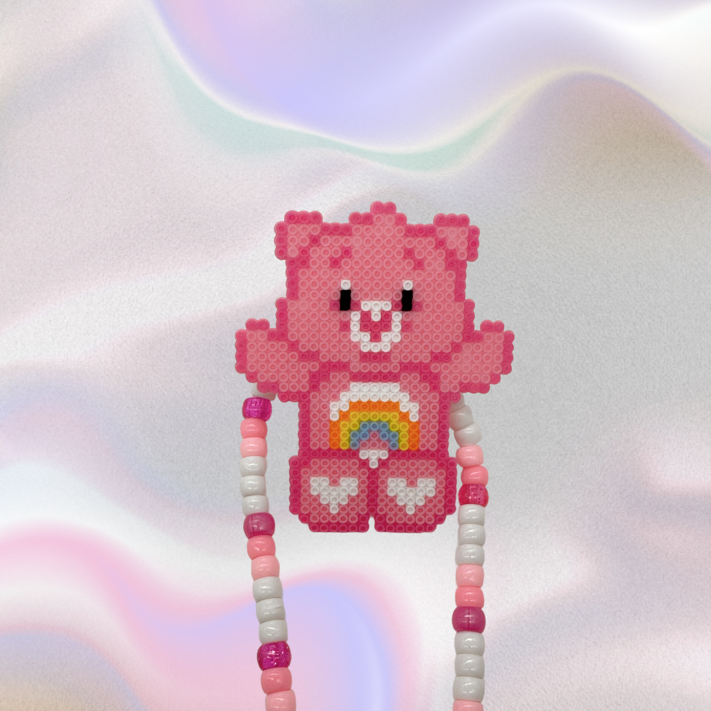 Carebear Perler Led Pacifier Necklace