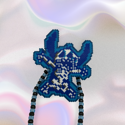 Stitch Perler Led Pacifier Necklace