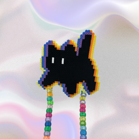 Rainbow Cat Perler Led Pacifier Necklace