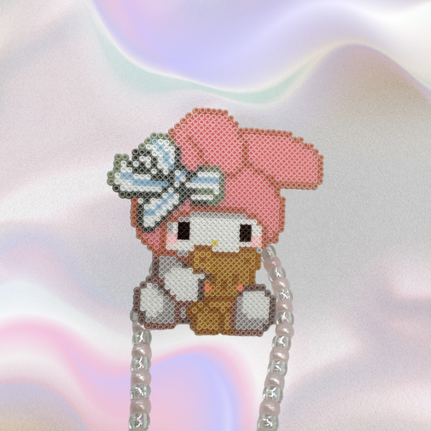 My Melody Perler Led Pacifier Necklace