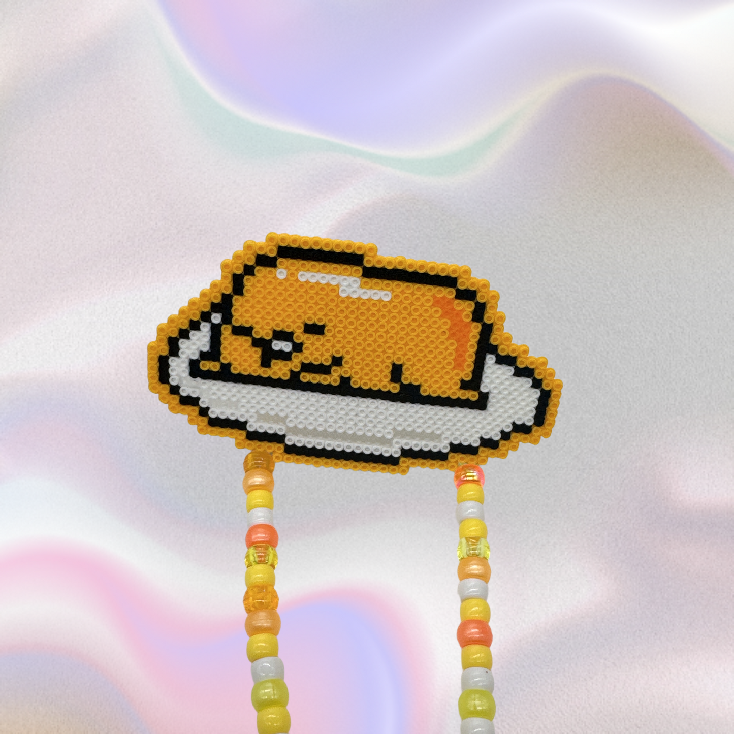 Gudetama Perler Led Pacifier Necklace