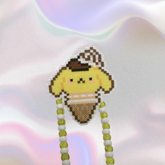 Pompom Perler Led Pacifier Necklace