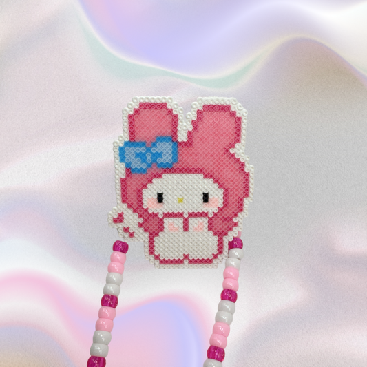My Melody Perler Led Pacifier Necklace