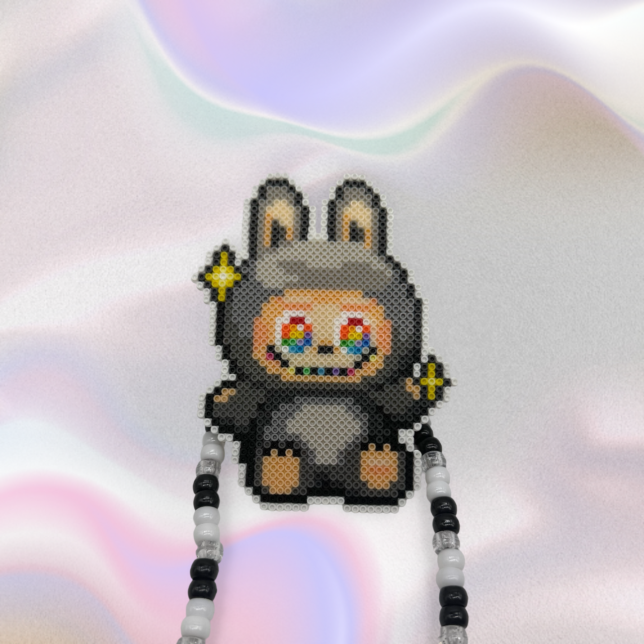 Labubu Perler Led Pacifier Necklace