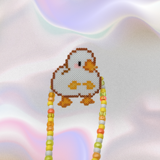 Ducky Perler Led Pacifier Necklace