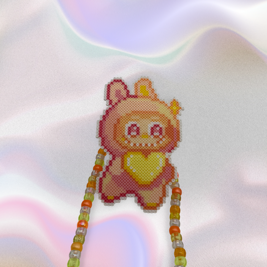 Labubu Perler Led Pacifier Necklace