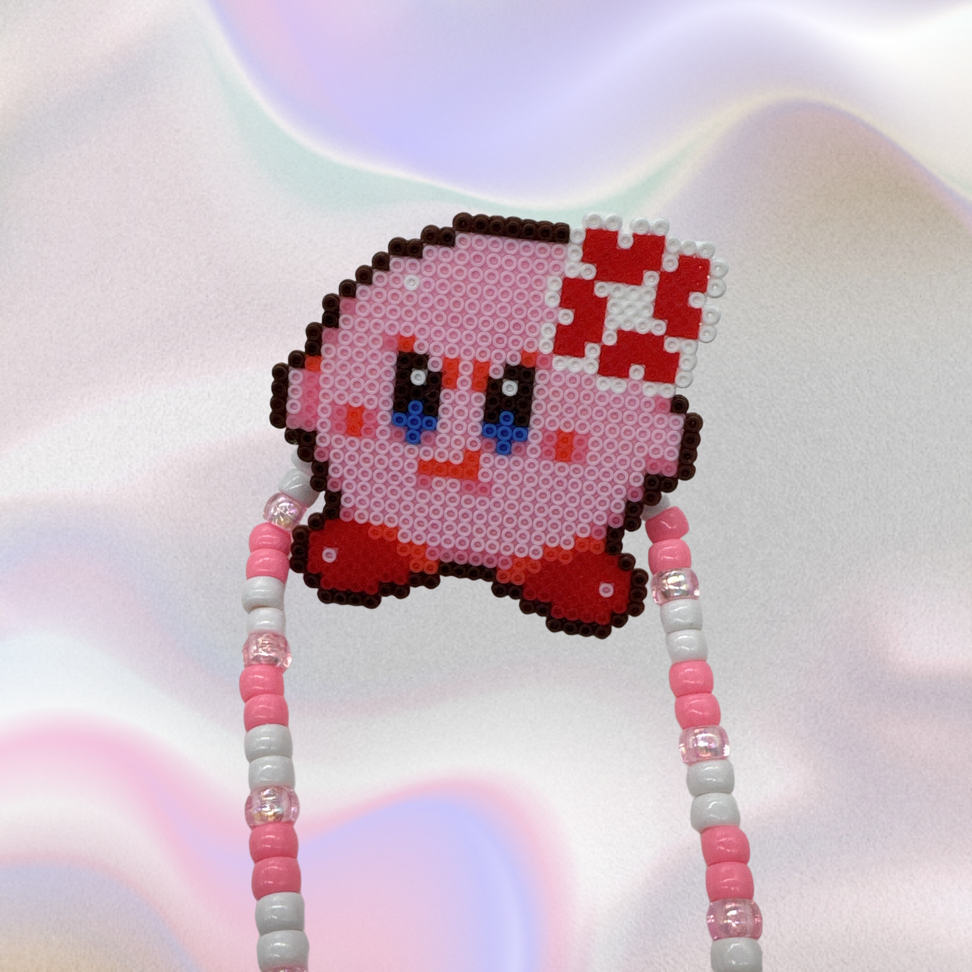 Kirby Perler Led Pacifier Necklace|Beaded Jewelry Rave Outfit EDM Festivals