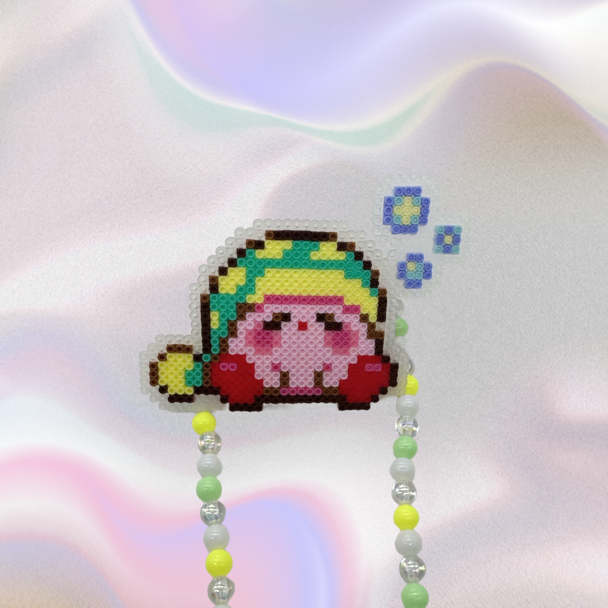 Kirby Perler Led Pacifier Necklace|Beaded Jewelry Rave Outfit EDM Festivals