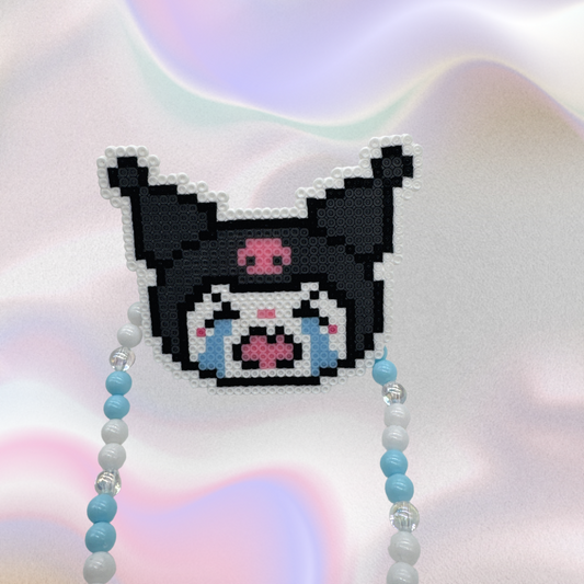 Kuromi Perler Led Pacifier Necklace|Beaded Jewelry Rave Outfit EDM Festivals