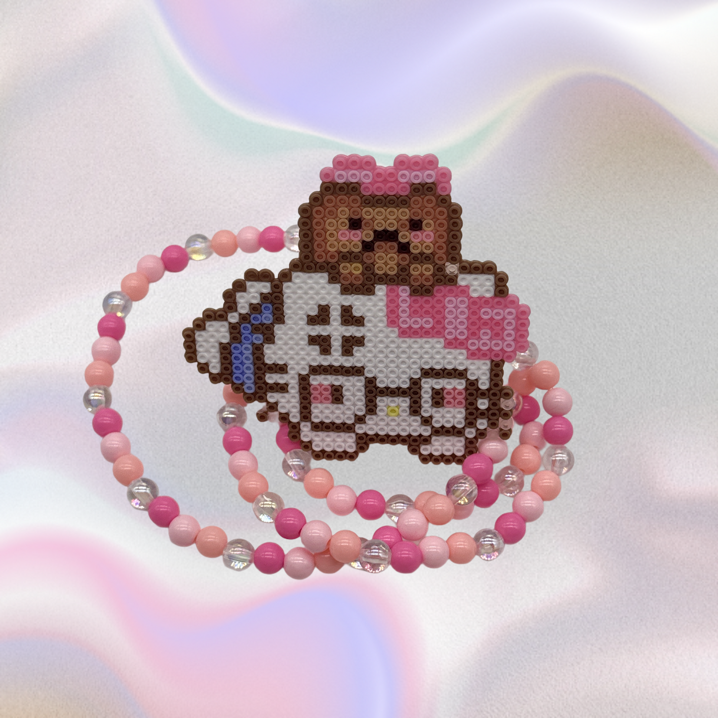  Hellokitty Perler Led Pacifier Necklace|Beaded Jewelry Rave Outfit EDM Festivals